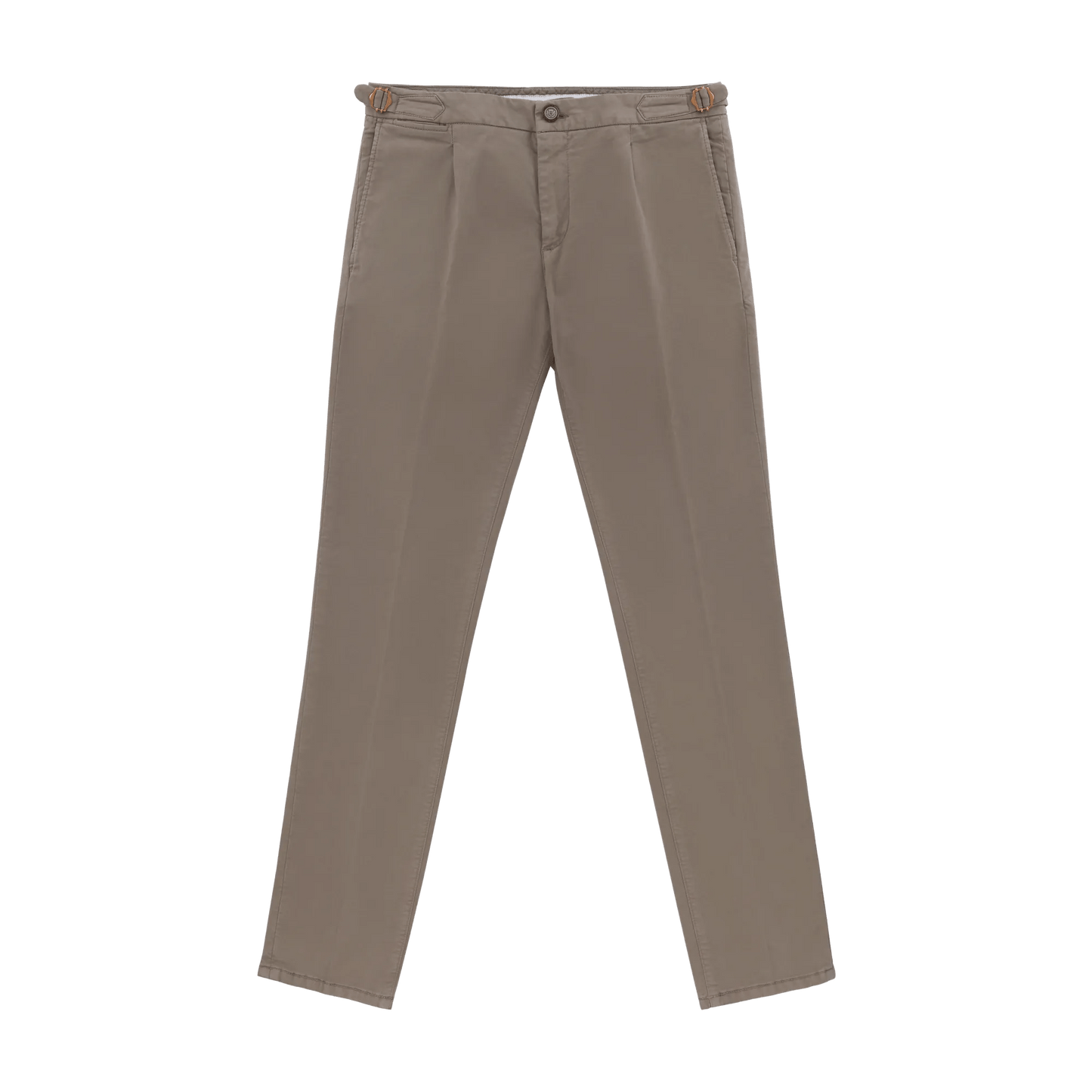 Richard J. Brown Slim - Fit Stretch - Cotton Trousers with Buckle Adjusters in Taupe - SARTALE
