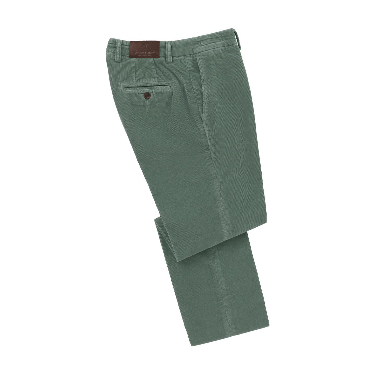 Richard J. Brown Slim - Fit Stretch - Cotton Velvet Trousers in Green - SARTALE