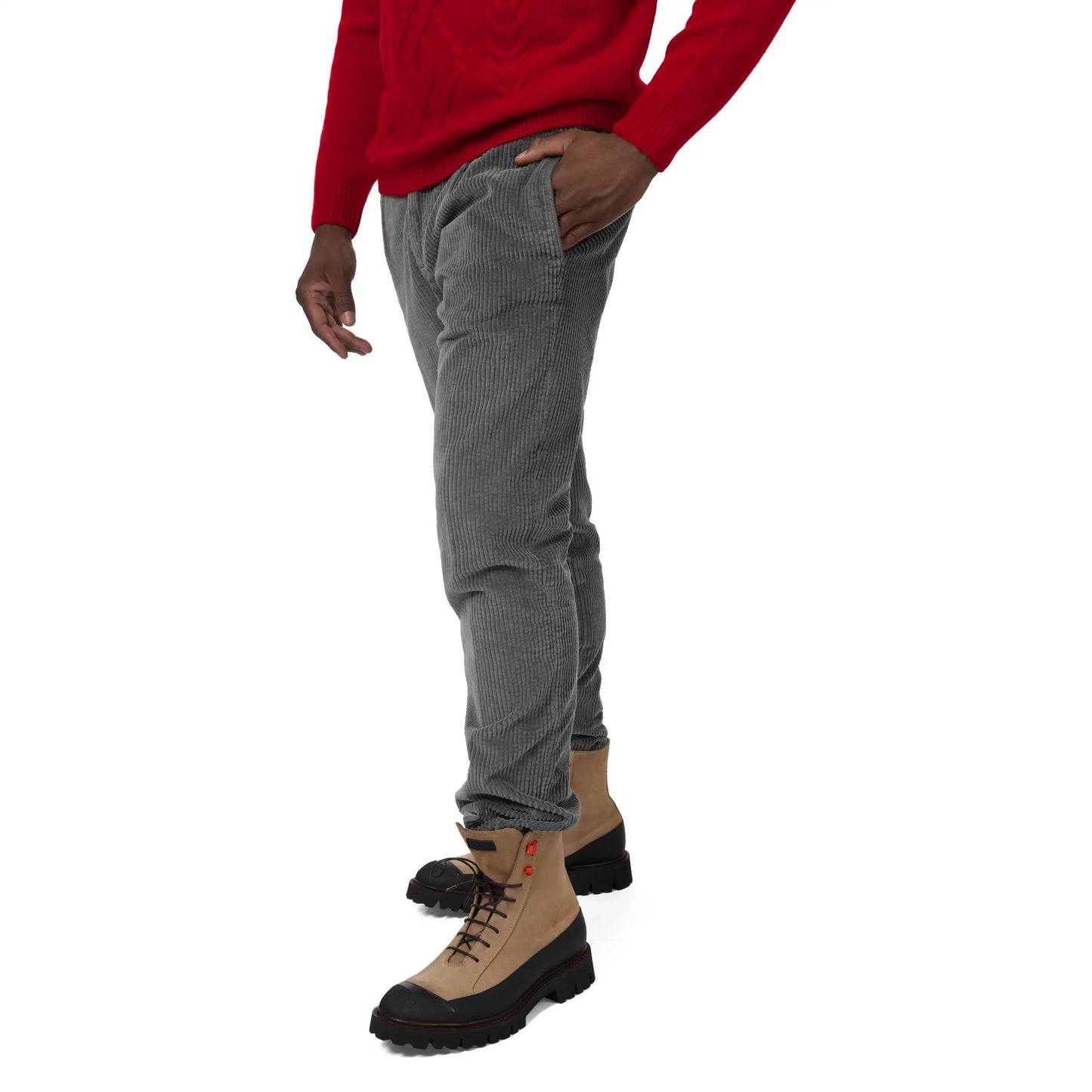 Richard J. Brown Slim - Fit Stretch - Cotton Velvet Trousers in Grey - SARTALE