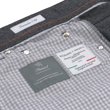 Richard J. Brown Slim - Fit Wool and Cashmere Jeans in Dark Grey Melange - SARTALE