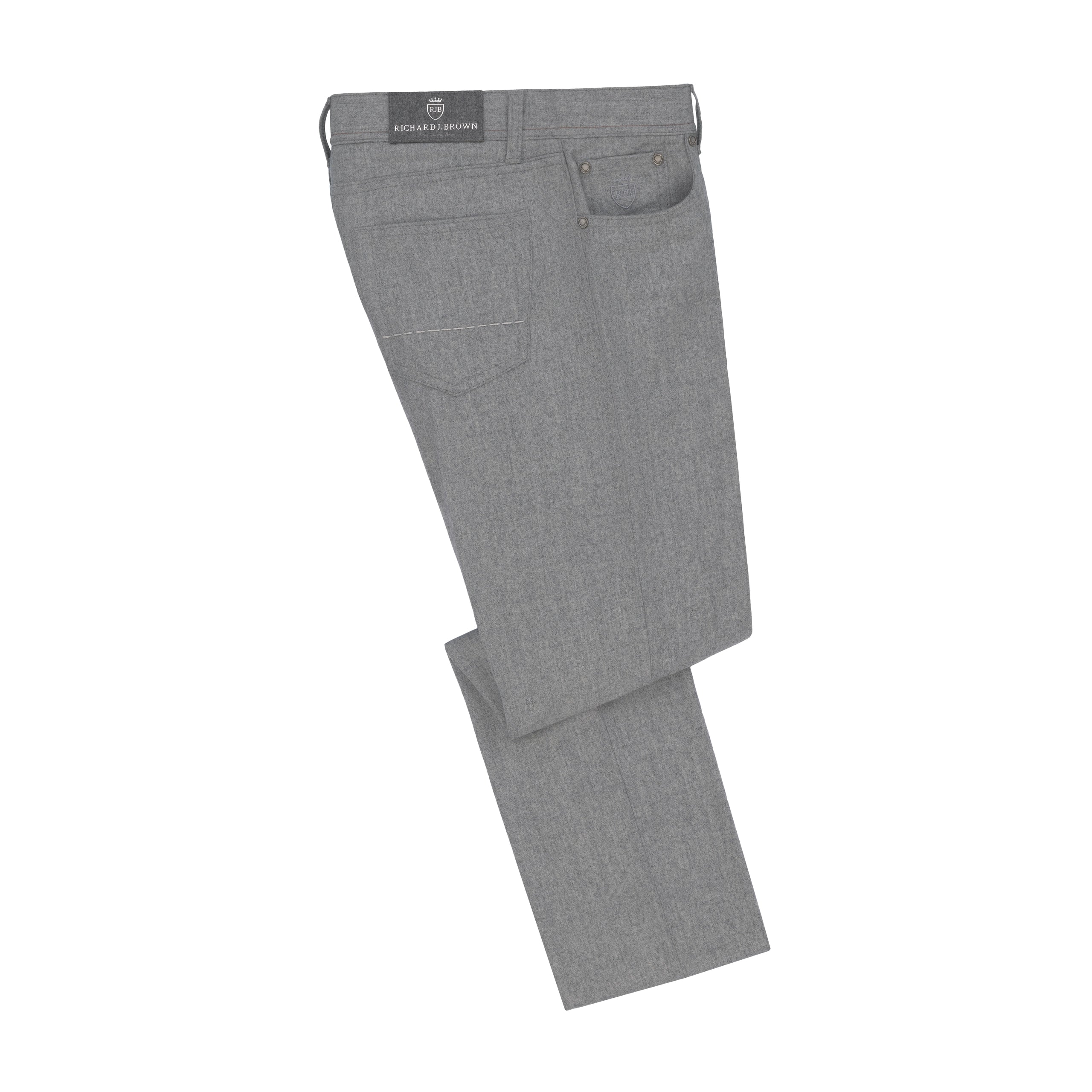 Slim-Fit Wool and Cashmere Jeans in Grey Melange