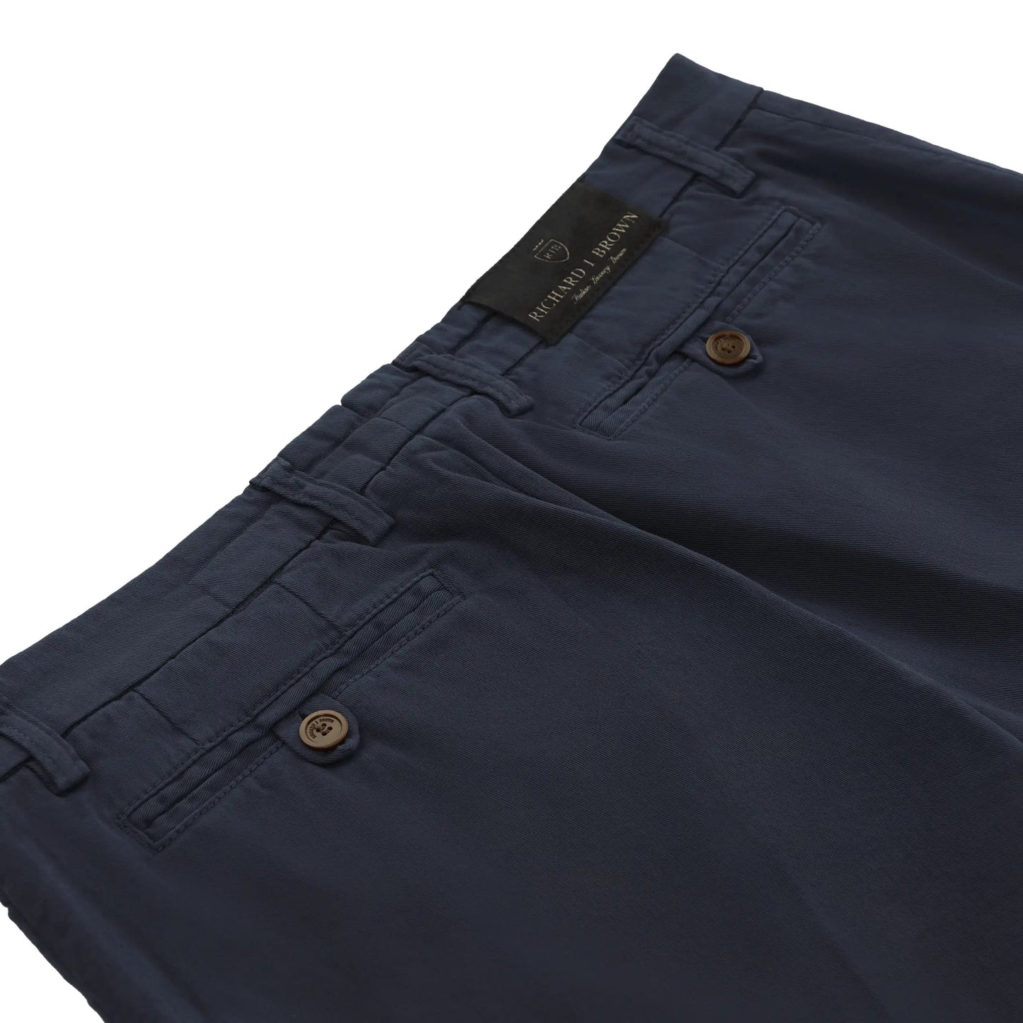 Richard J. Brown Stretch - Cotton Bermuda Shorts in Dark Blue - SARTALE