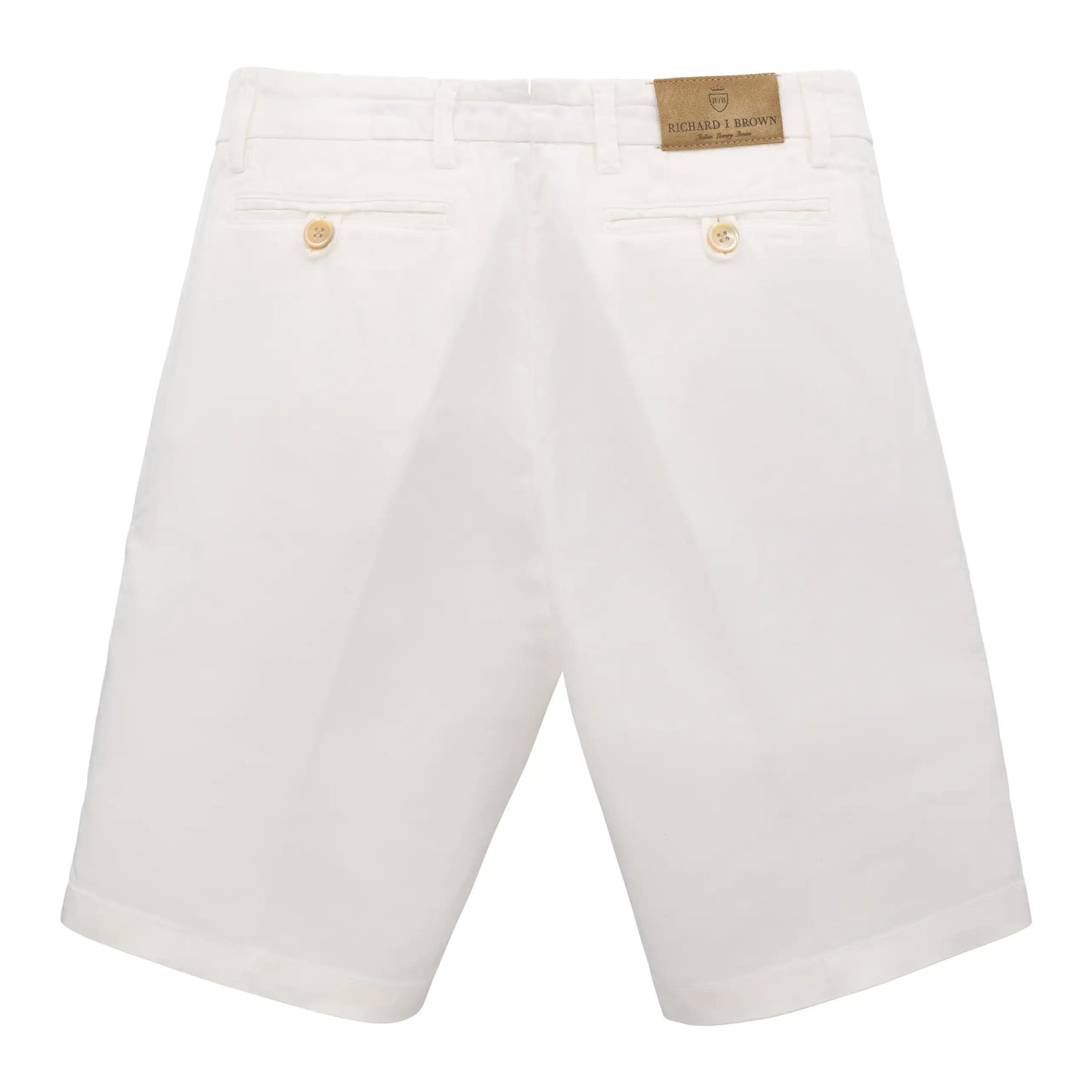 Richard J. Brown Stretch - Cotton Bermuda Shorts in White - SARTALE