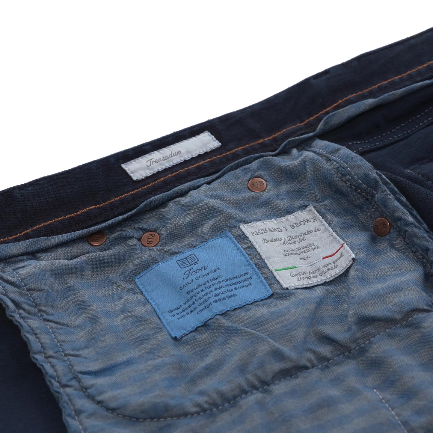 Richard J. Brown Stretch - Cotton Jeans in Dark Blue Denim - SARTALE