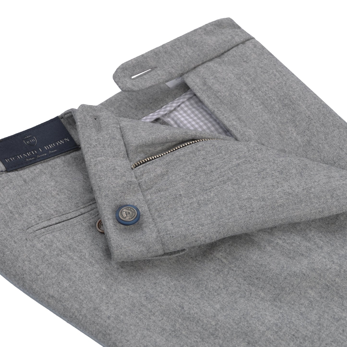 Richard J. Brown Wool and Cashmere Trousers in Grey Melange - SARTALE
