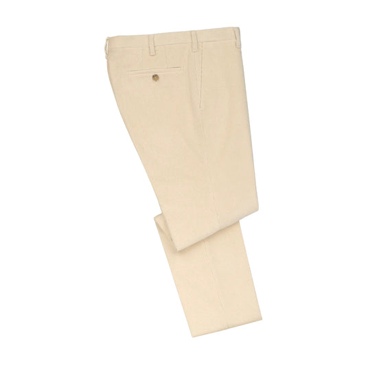 Rota Corduroy Cotton Slim - Fit Trousers in Silk White - SARTALE