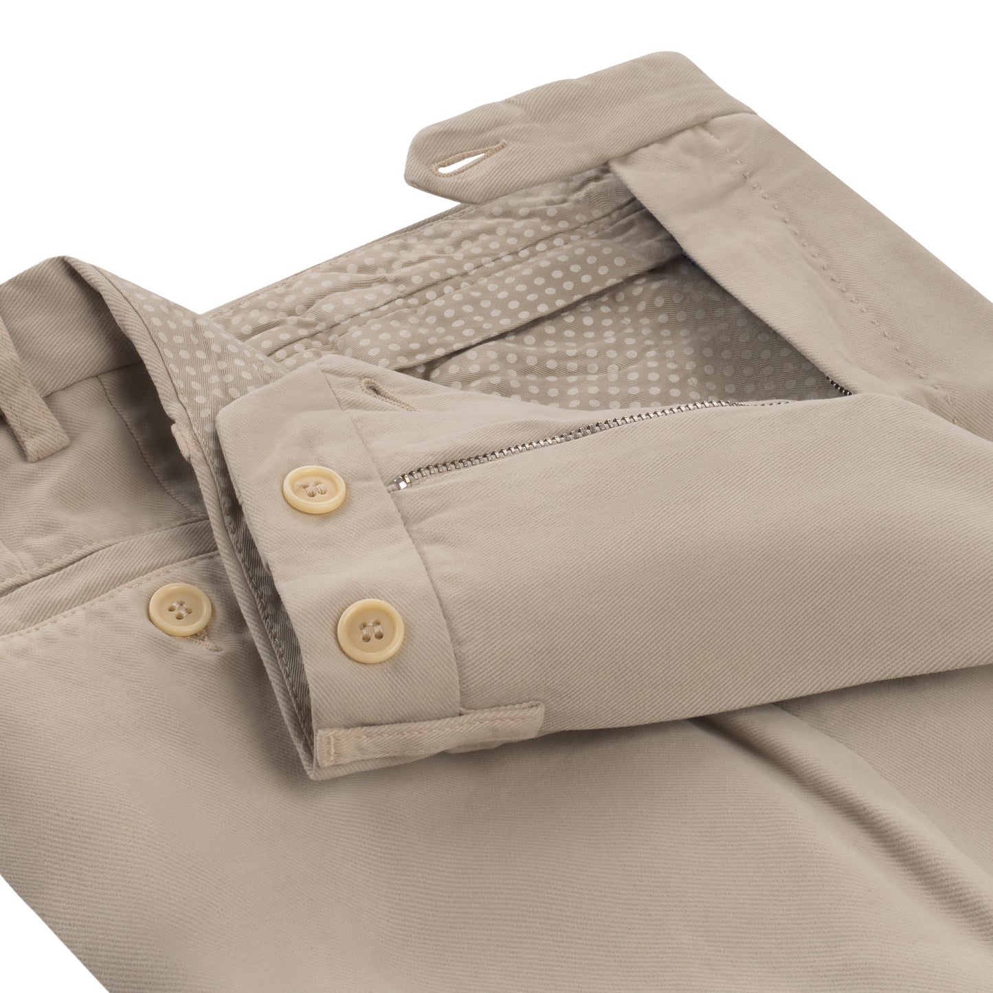 Rota Slim - Fit Cotton and Cashmere - Blend Pleated Trousers in Beige - SARTALE