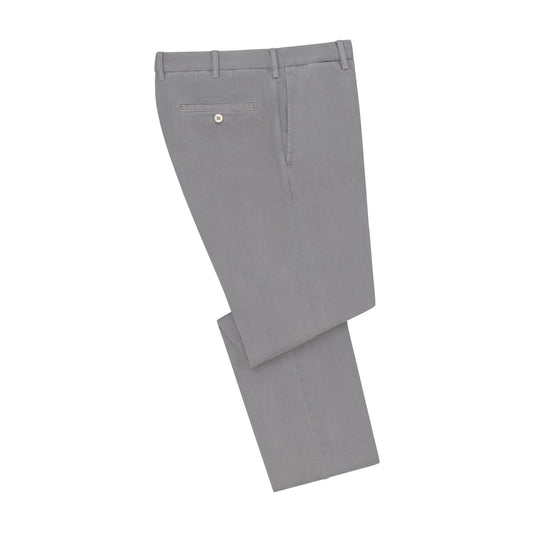 Rota Slim - Fit Cotton Trousers in Light Grey - SARTALE