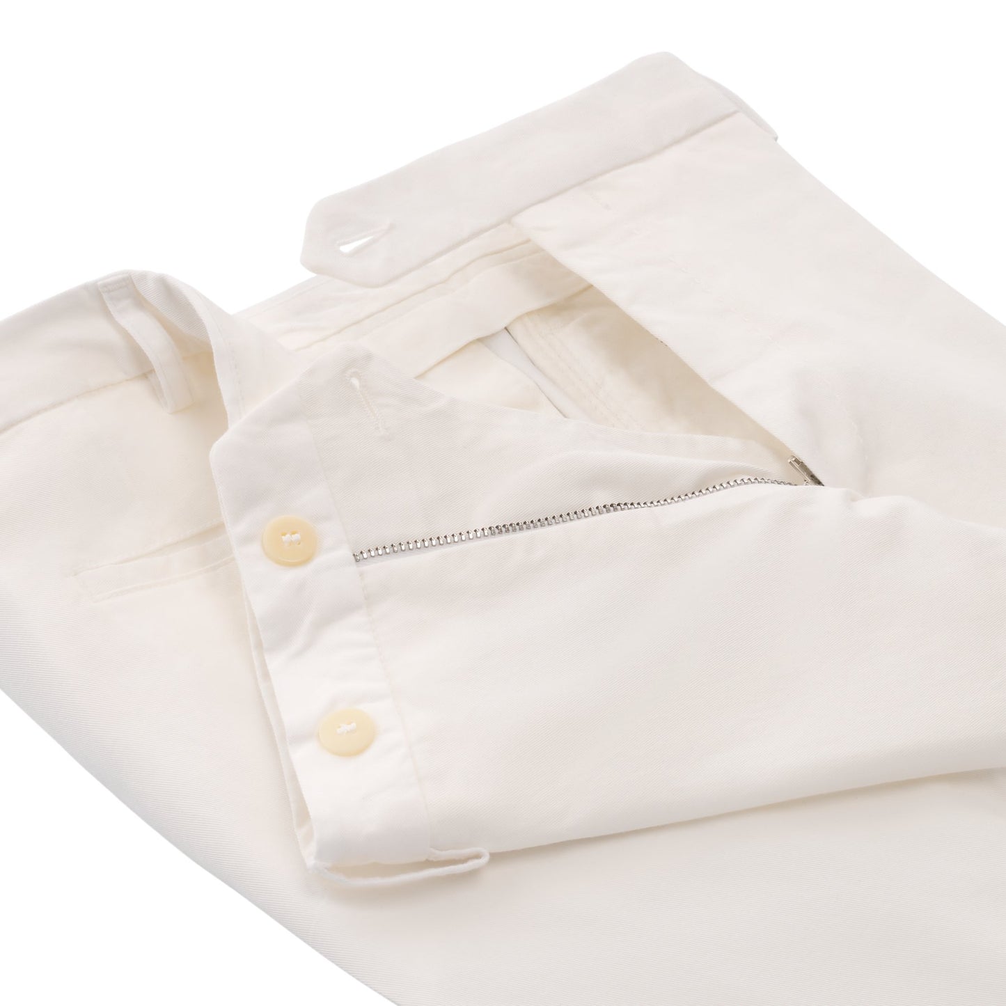 Rota Slim - Fit Cotton Trousers in White - SARTALE