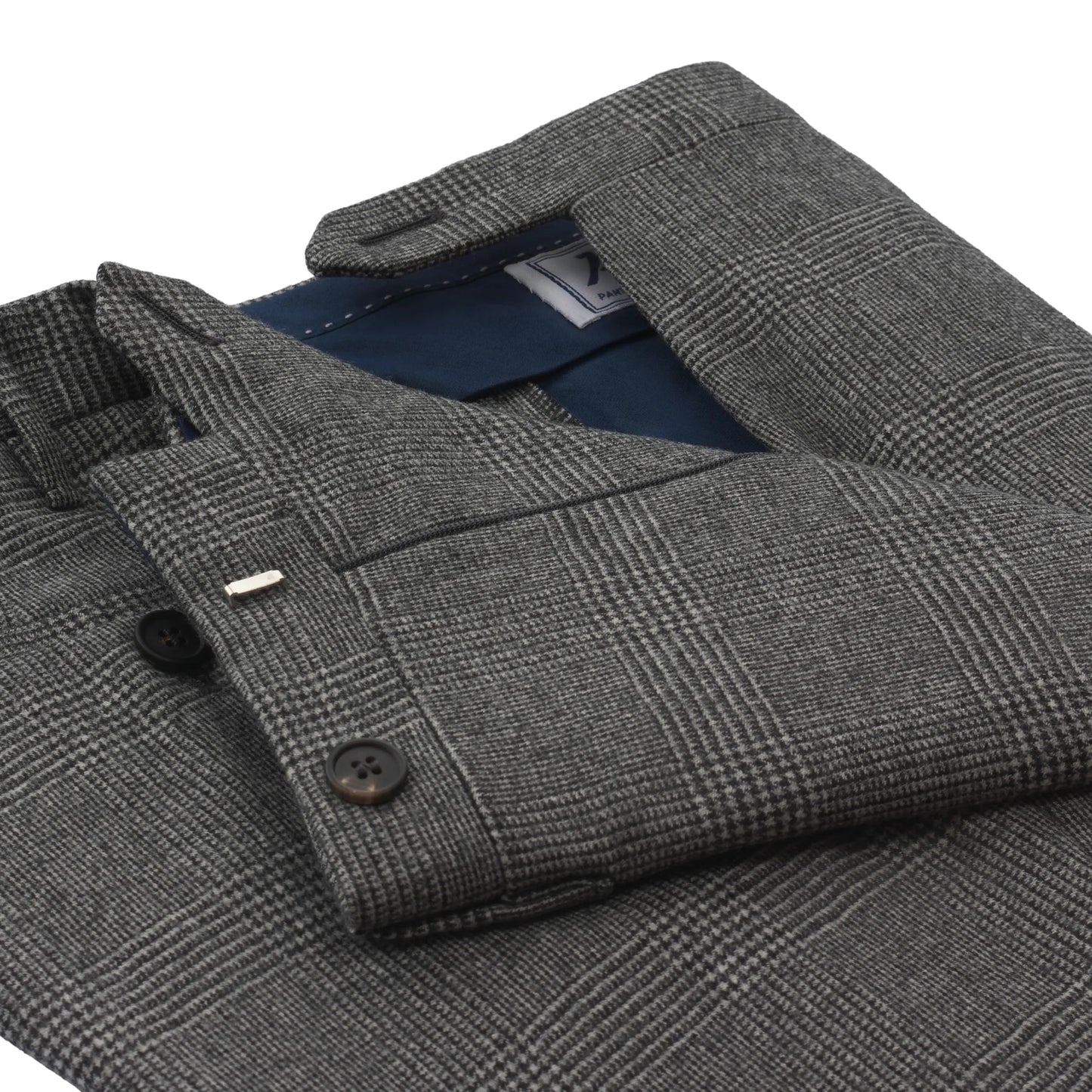 Rota Slim - Fit Houndstooth Wool and Cashmere - Blend Trousers in Grey - SARTALE