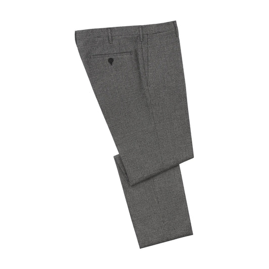 Rota Slim - Fit Houndstooth Wool and Cashmere - Blend Trousers in Grey - SARTALE