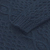 Sealup Aran Superfine Wool Ribbed Turtleneck in Blue Melange - SARTALE