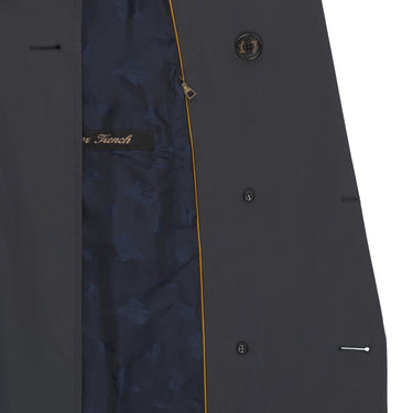 Sealup Classic Trench Coat in Space Blue - SARTALE