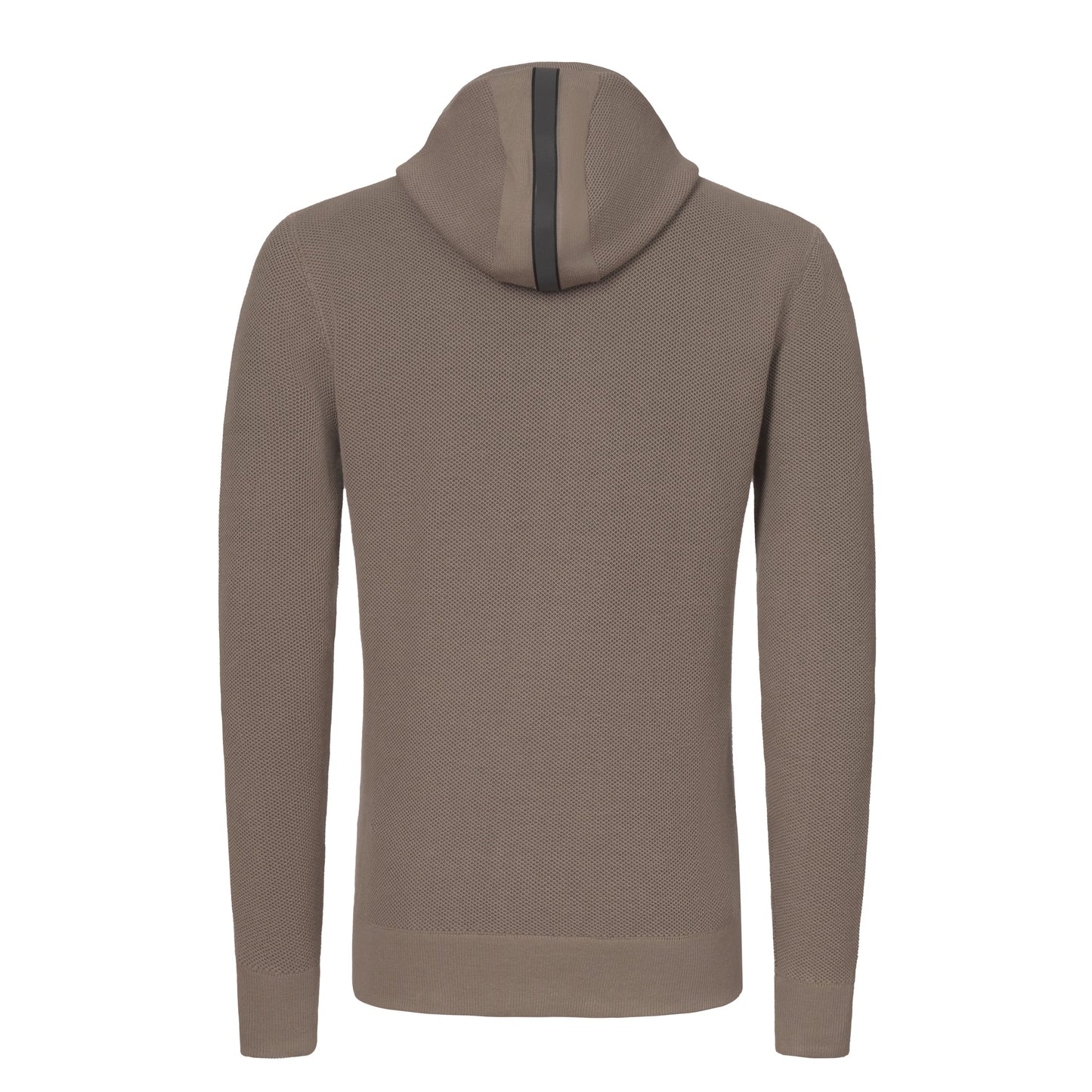 Sease Cotton - Blend Drawstring Hoodie in Sand with a Zipper - SARTALE