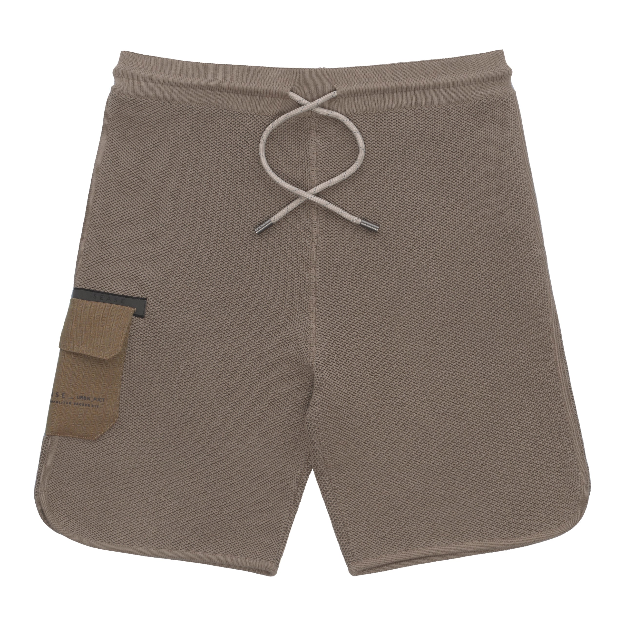 Sportshorts aus Baumwollmischung in Sand