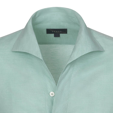 Sease Linen - Cotton Blend Polo Shirt in Crystal Water - SARTALE