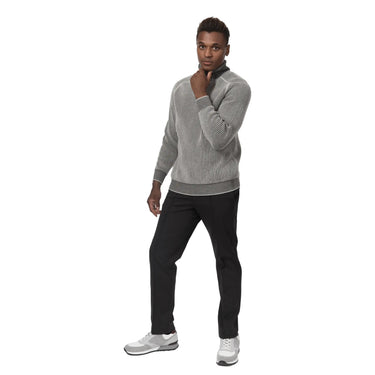 Sease Stretch - Virgin Wool and Nylon - Blend Bonded Trousers in Graphite Grey - SARTALE