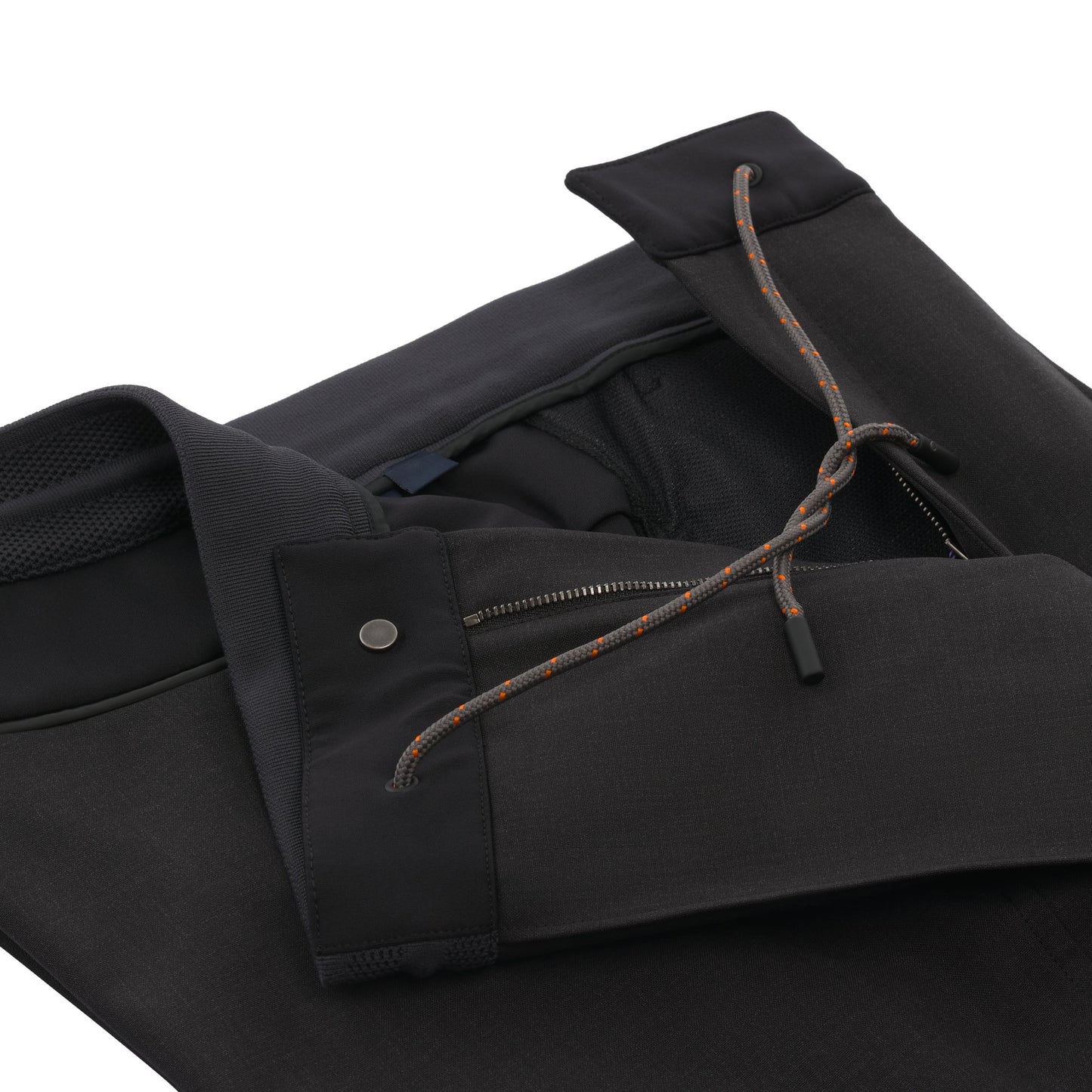 Sease Stretch - Virgin Wool and Nylon - Blend Bonded Trousers in Graphite Grey - SARTALE