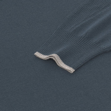 Sease Virgin Wool Crew - Neck Sweater in Peacock Blue - SARTALE