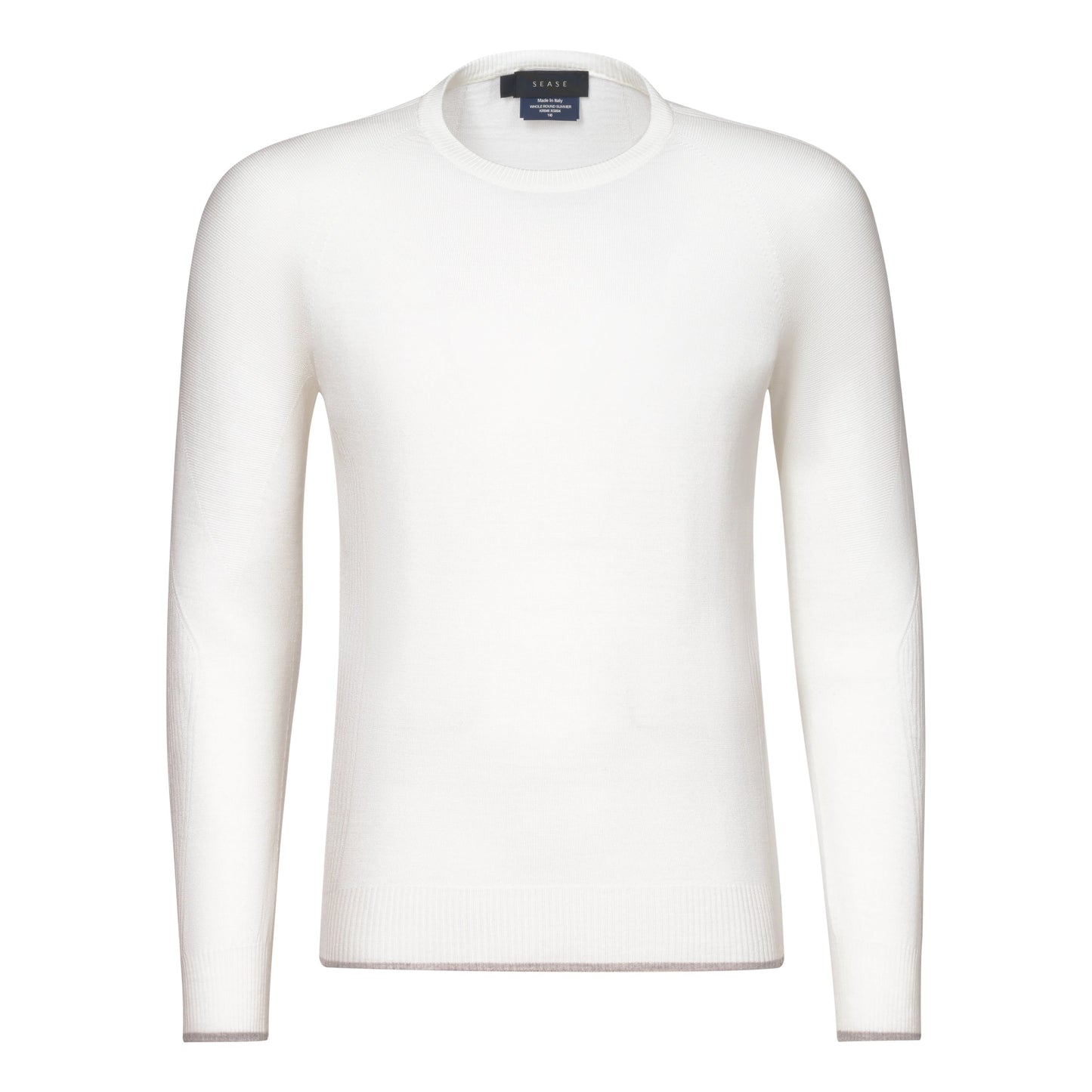 Sease Virgin Wool Crew - Neck Sweater in White - SARTALE