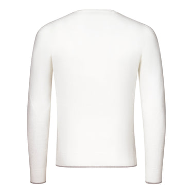 Sease Virgin Wool Crew - Neck Sweater in White - SARTALE
