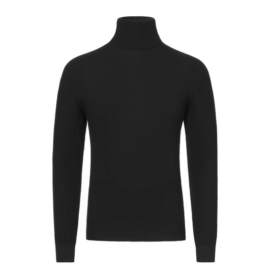 Sease Wool Whole Turtleneck Sweater in Black - SARTALE