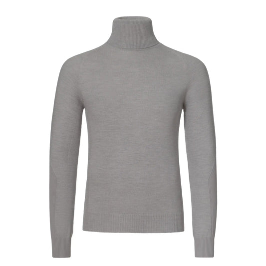 Sease Wool Whole Turtleneck Sweater in Pearl Grey - SARTALE
