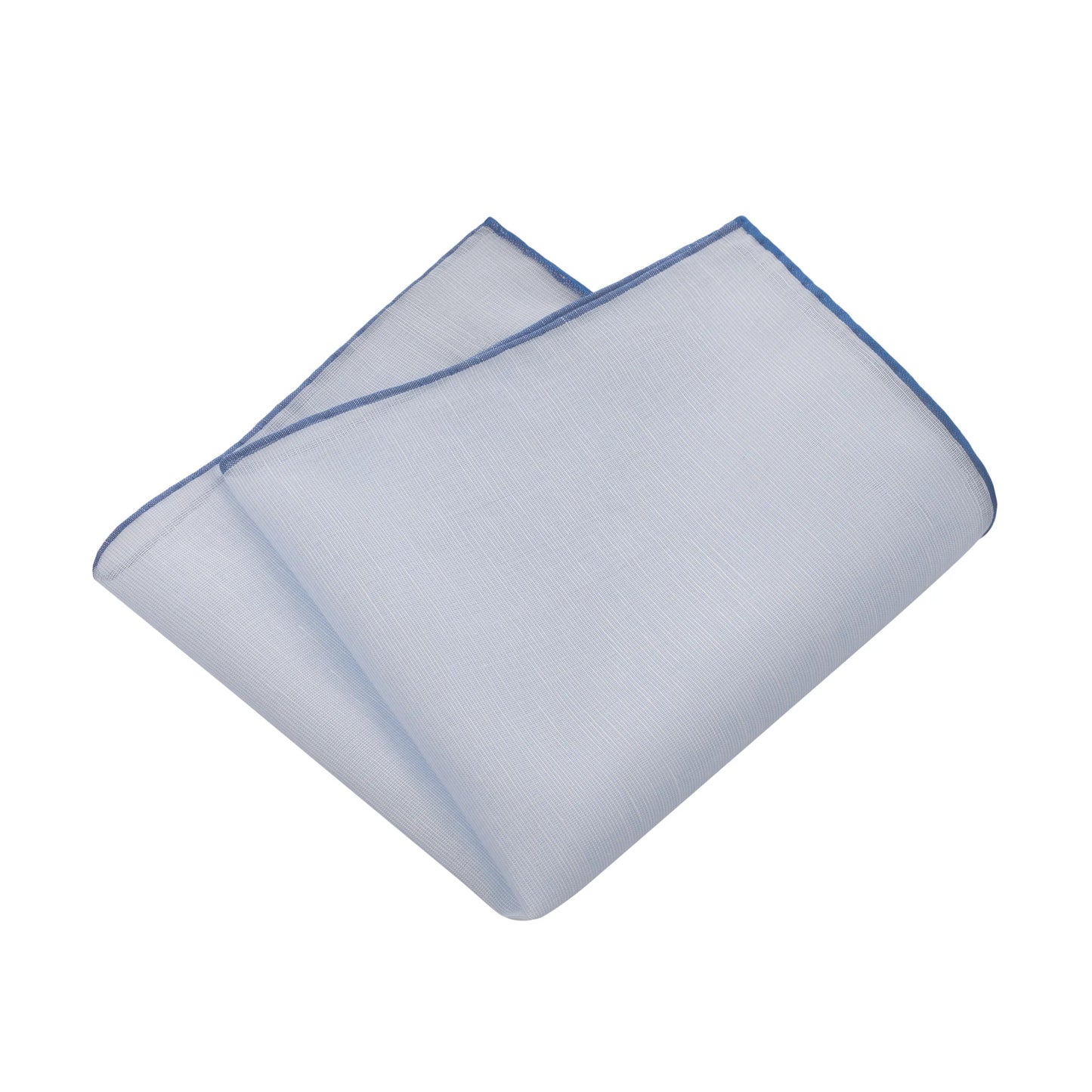 Simonnot Godard Cotton - Linen Pocket Square in Light Blue - SARTALE