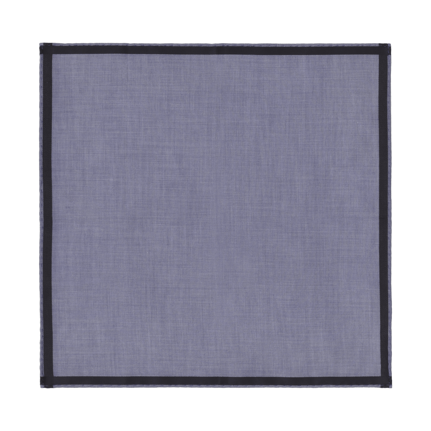 Simonnot Godard Cotton Pocket Square in Blue and Black - SARTALE