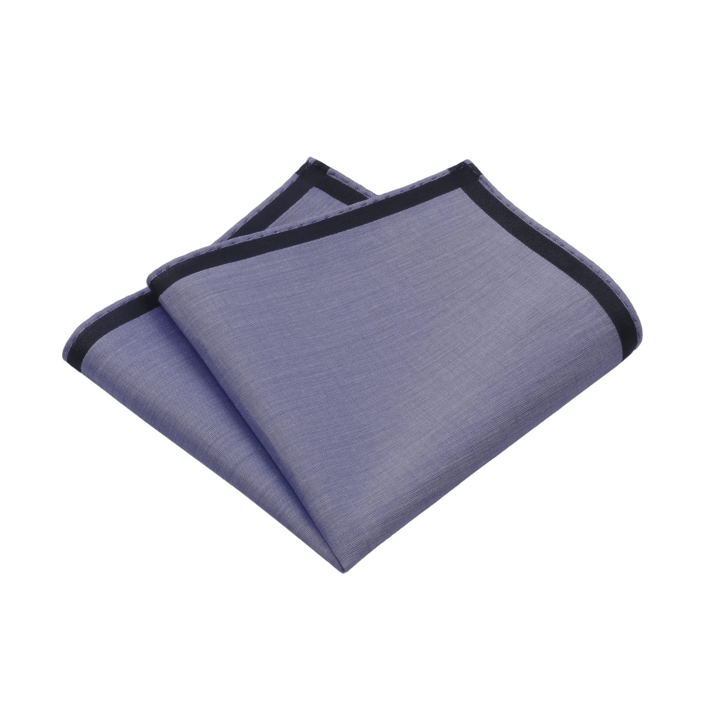 Simonnot Godard Cotton Pocket Square in Blue and Black - SARTALE