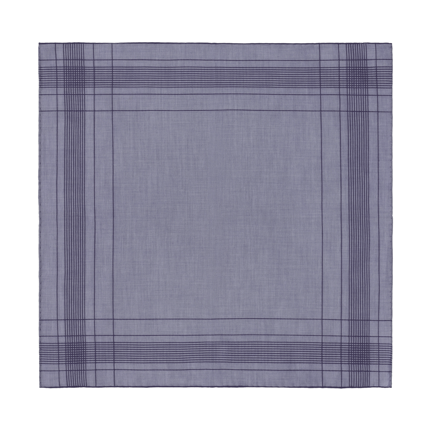 Simonnot Godard Cotton Pocket Square in Blue and Dark Blue - SARTALE