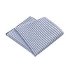 Simonnot Godard Cotton Pocket Square in Blue and White - SARTALE