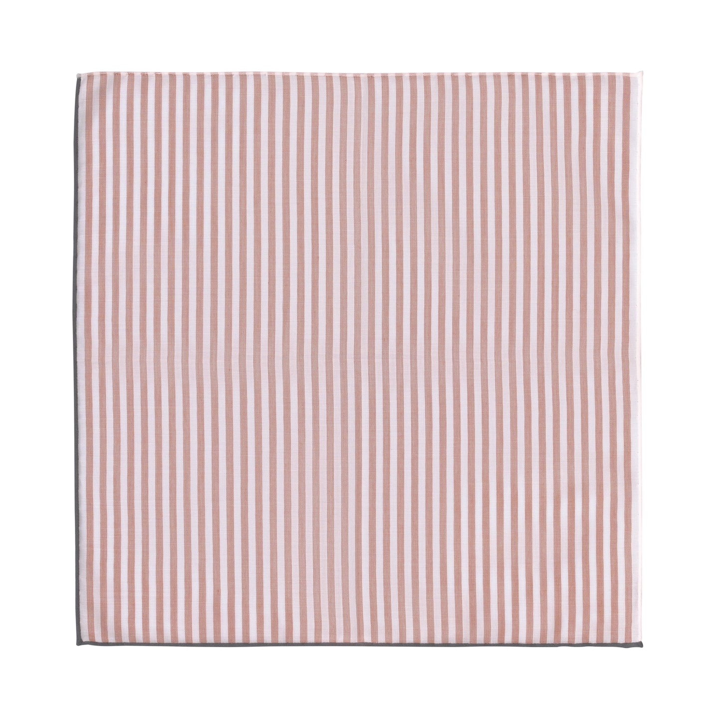 Simonnot Godard Cotton Pocket Square in Brown and White - SARTALE