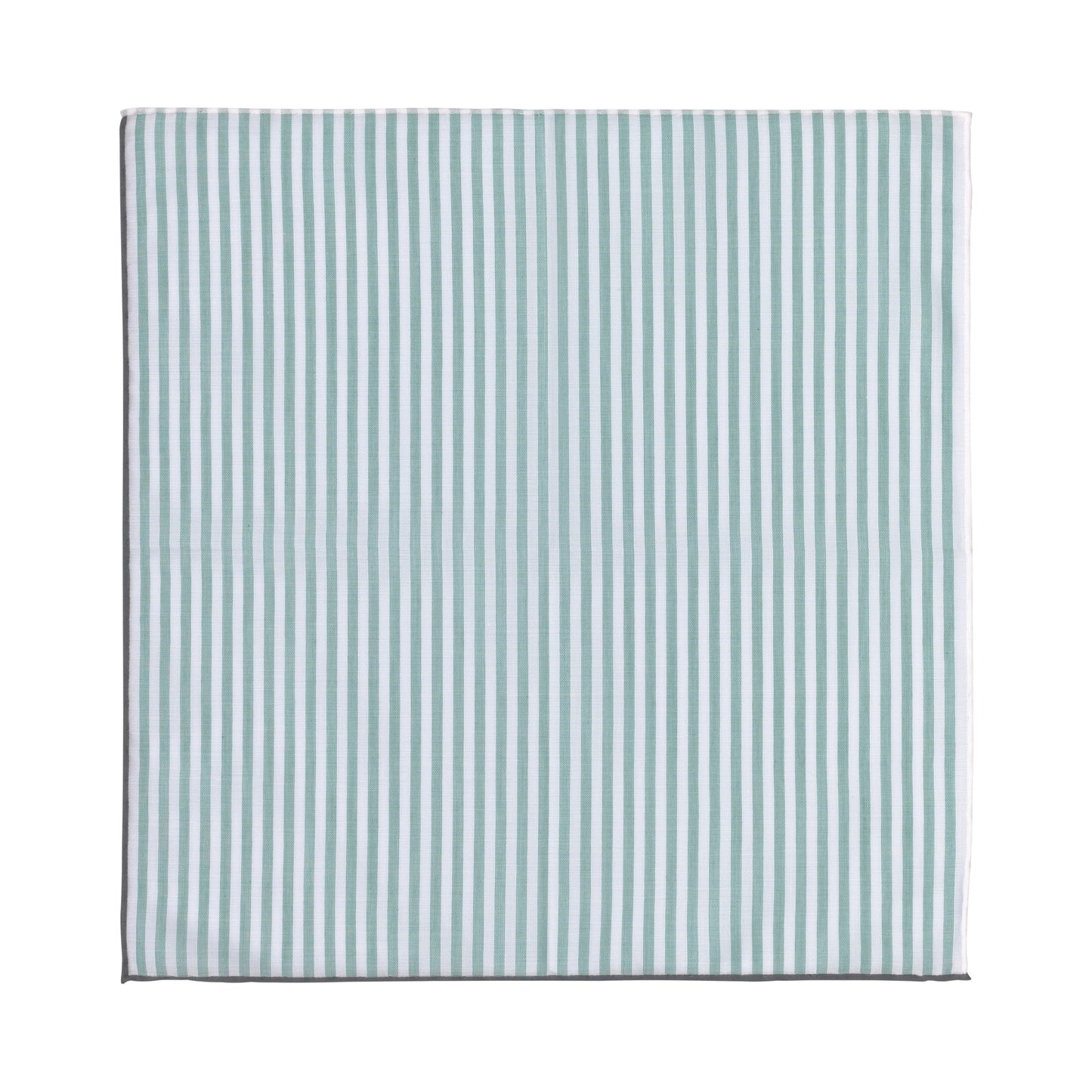 Simonnot Godard Cotton Pocket Square in Green and White - SARTALE