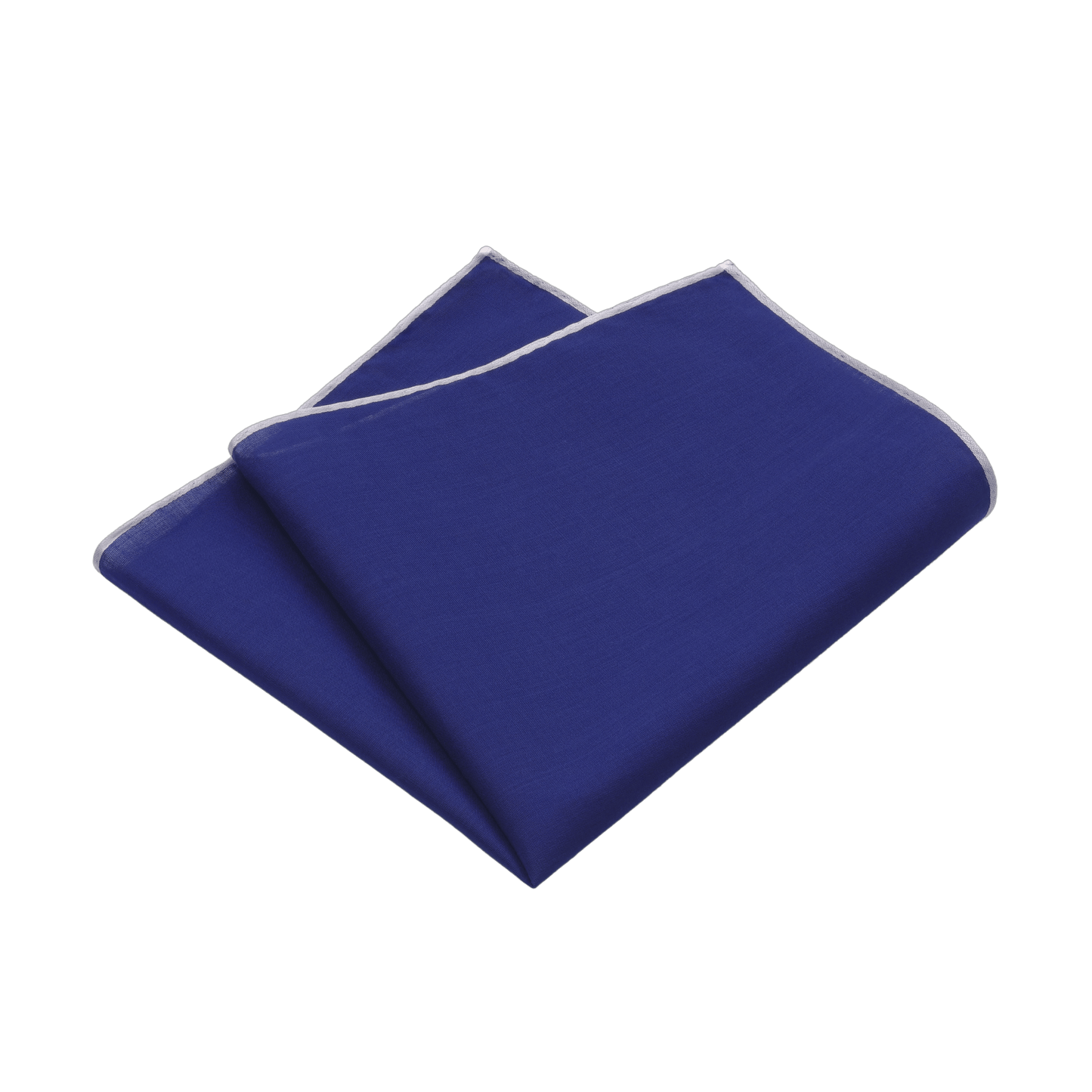 Simonnot Godard Cotton Pocket Square in Indigo and White - SARTALE