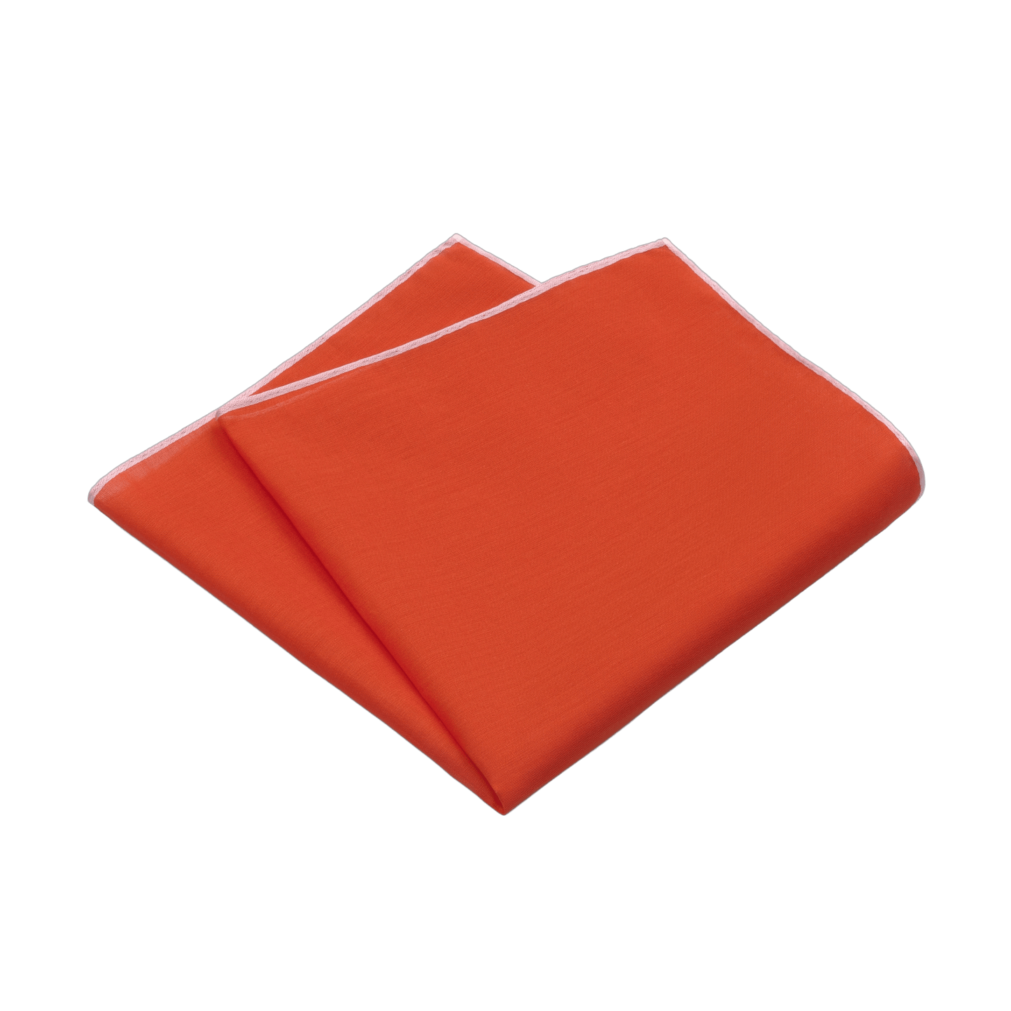 Simonnot Godard Cotton Pocket Square in Orange - SARTALE