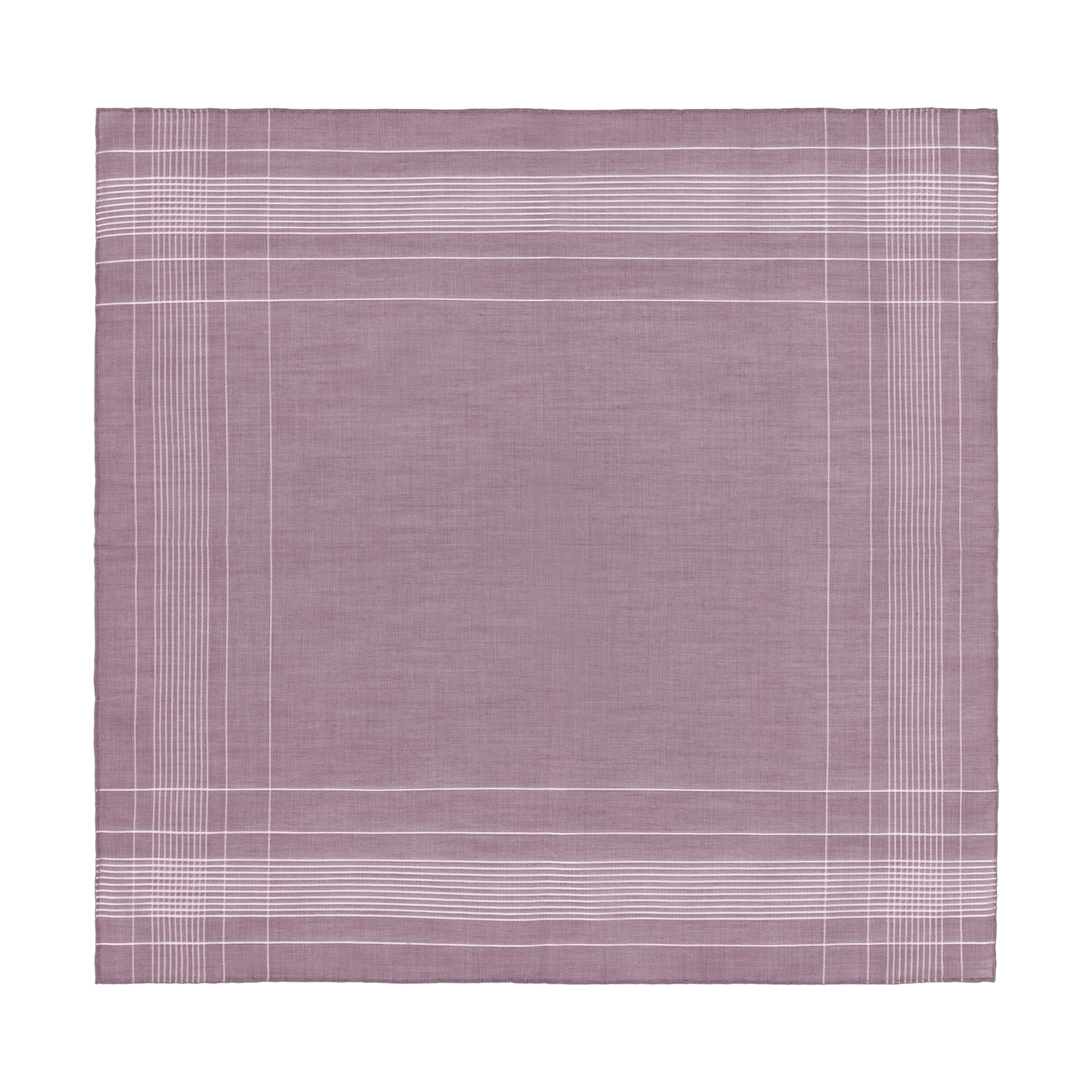 Simonnot Godard Cotton Pocket Square in Purple and White - SARTALE