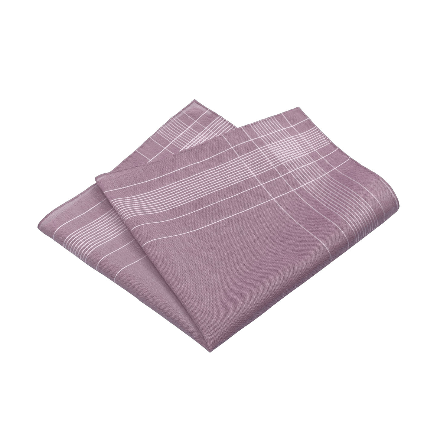 Simonnot Godard Cotton Pocket Square in Purple and White - SARTALE