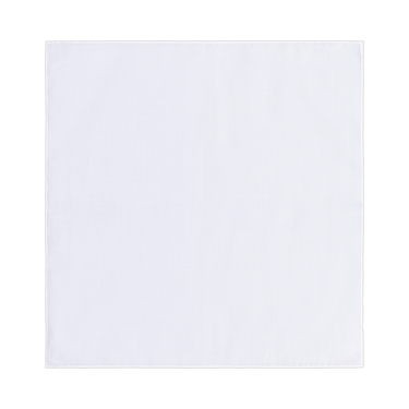 Simonnot Godard Cotton Pocket Square in White - SARTALE