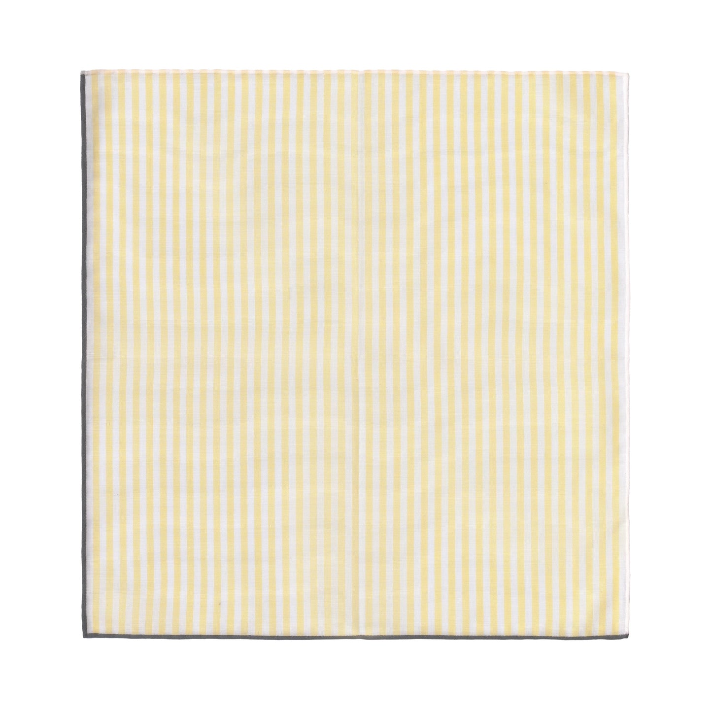 Simonnot Godard Cotton Pocket Square in Yellow and White - SARTALE