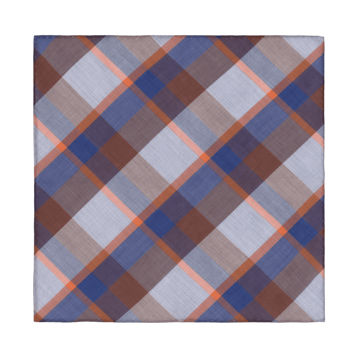 Simonnot Godard Plaid Cotton Pocket Square in Multicolor - SARTALE