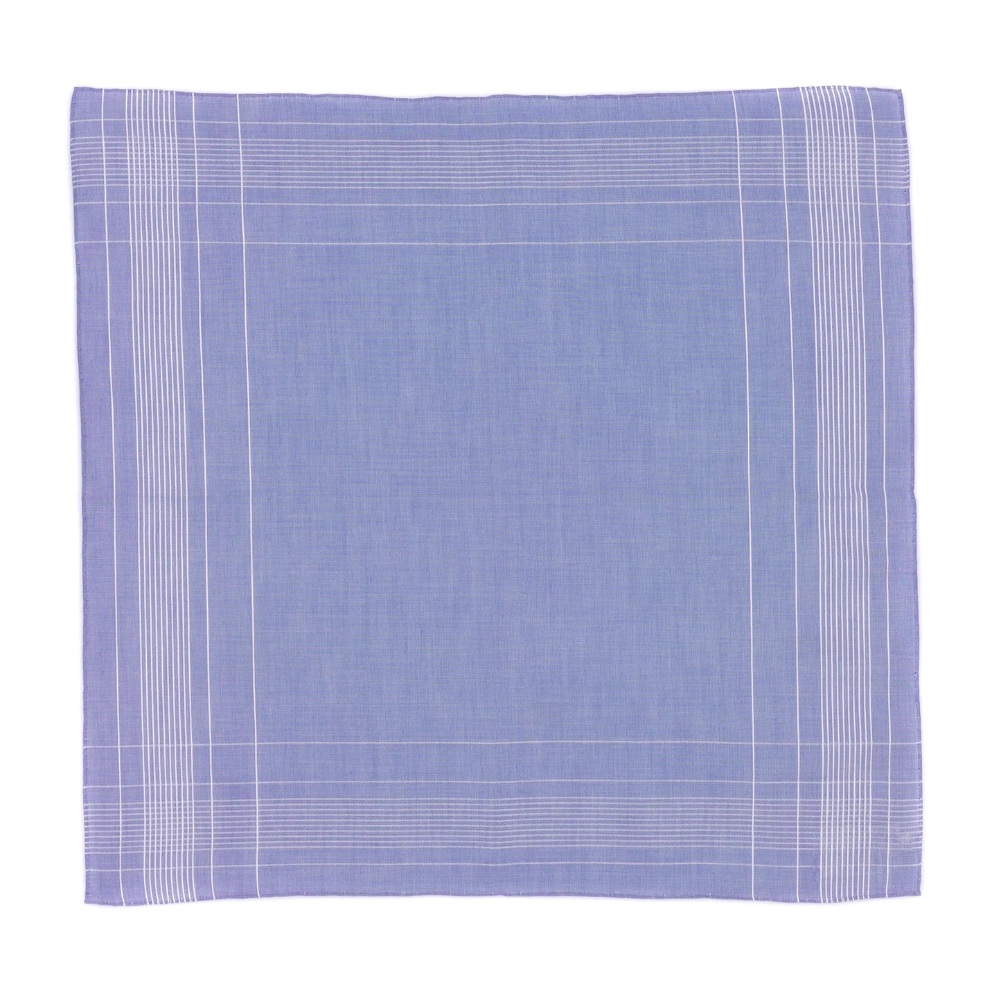 Simonnot Godard Striped Cotton Pocket Square in Light Blue - SARTALE