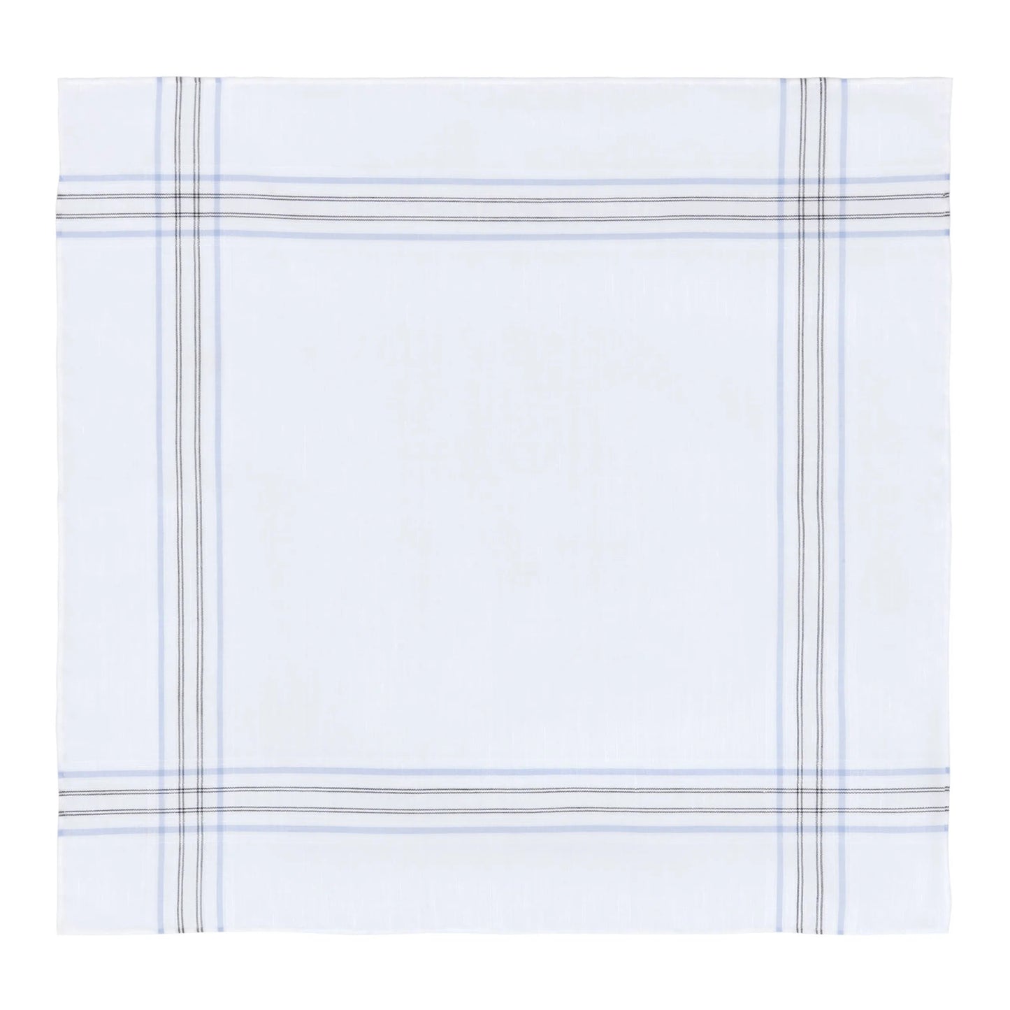 Simonnot Godard Striped Cotton White Pocket Square - SARTALE