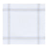 Simonnot Godard Striped Cotton White Pocket Square - SARTALE