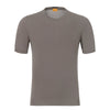 Svevo Crew - Neck Cotton Jersey T - Shirt in Taupe - SARTALE