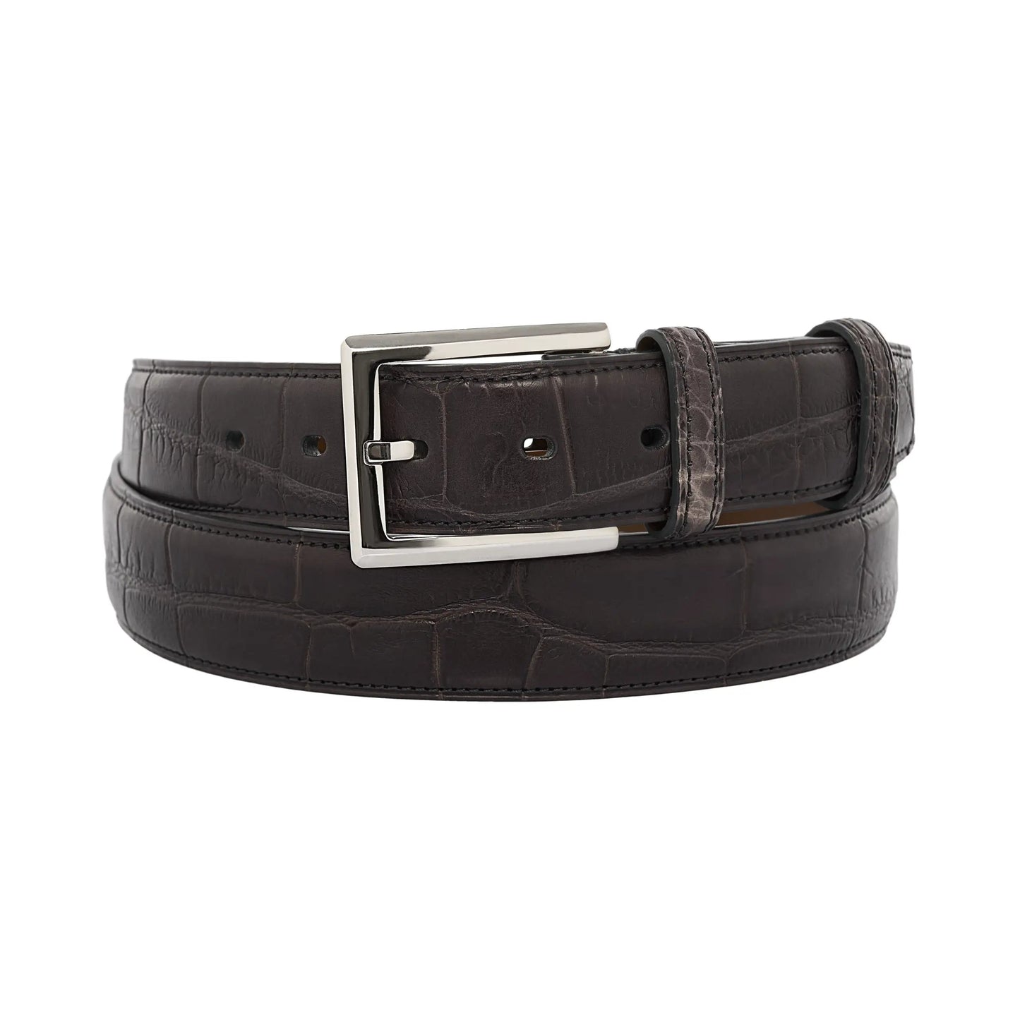 Tardini Alligator Belt in Grey/Brown - SARTALE