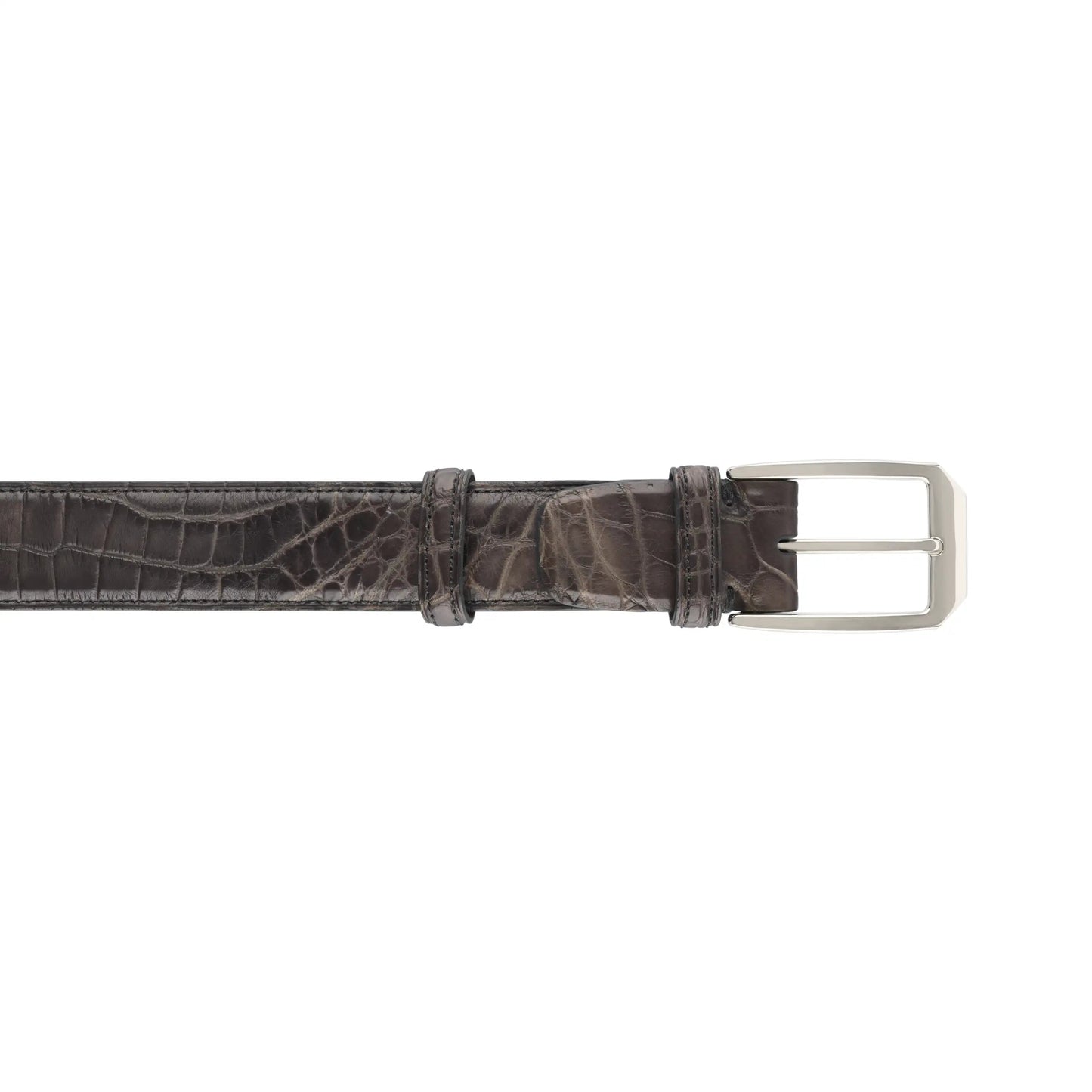 Tardini Alligator Leather Belt in Black - SARTALE