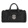 Tardini Smooth Leather Travel Bag in Black - SARTALE