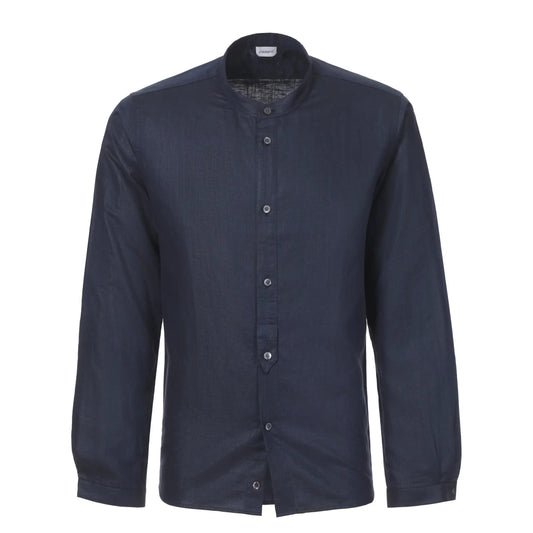 Zimmerli Linen - Cotton Blend Shirt in Midnight Blue - SARTALE