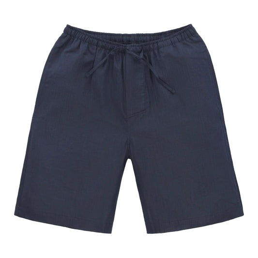Zimmerli Linen - Cotton Blend Shorts in Midnight Blue - SARTALE